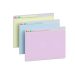 a set of three pastel colored file folders